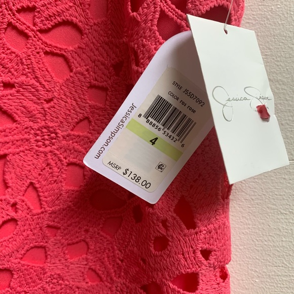 NWT Jessica Simpson Crocheted Lace Dress - Picture 7 of 8